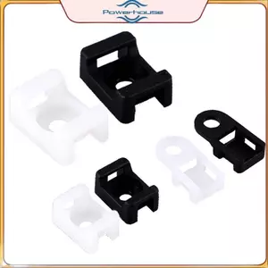 POWER 100 CÁI Cáp dây nhựa Zip Tie Vít cố định Giá đỡ đế.