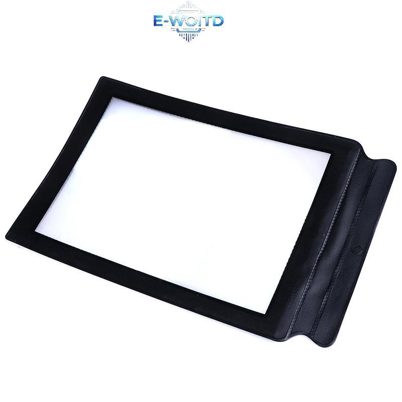 E-WOITD Đồ dùng văn phòng tại nhà A4 Kính lúp tấm lớn Ống kính hỗ trợ đọc sách E-WOITD