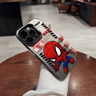 Q Phiên Bản Người Nhện Hợp Thời Trang Thích Hợp Cho iPhone 17 Pro 16 ProMax XSMax 8plus 13 Pro 15 XR 11 Pro Max 12 ProMax 14 17 ProMax Ốp Điện Thoại Di Động Chống Sốc viền Mềm Mờ