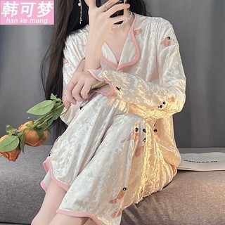 [Pre-Order]-Bộ Đồ Ngủ Nhung Kim Cương Cao Cấp Dành Cho Phụ Nữ, Bộ Đồ Ngủ Dài Tay Mẫu Mới