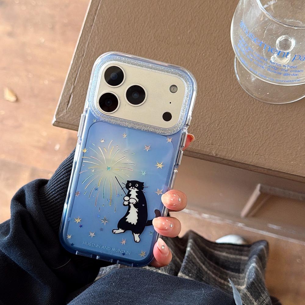 Ốp Lưng Cứng Tương Thích Với iPhone 13 14 14Pro 14ProMax 15 15Pro 15ProMax 16 16Pro 16ProMax 17 17Pro 17ProMax Ốp Họa Tiết Mèo Đen