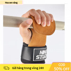 【24H】Găng tay thể hình chất liệu da bò, thiết kế dày bảo vệ lòng bàn tay - Phụ kiện lý tưởng cho deadlift và các bài tập