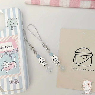 【Chamvn】Móc khóa điện thoại hình trái tim hình sao biển mặt dây chuyền túi xách Little Fresh Girl. hạt cườm