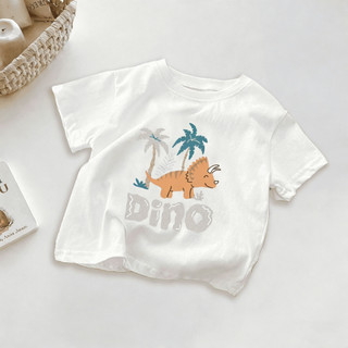 Áo thun ngắn tay in một mặt dễ thương dành cho bé trai, thoải mái và đa năng cho các hoạt động ngoài trời.