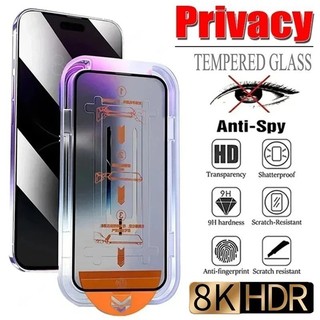 Full Cover HD Riêng Tư Kính Cường Lực Tương Thích Cho iPhone 11 12 13 14 15 16 17 Pro Max 14 15 Plus Chống Gián Điệp Màn Hình Phim Bảo Vệ Chống Vân Tay