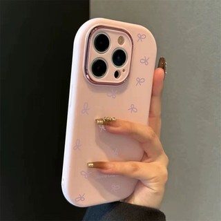 Ốp điện thoại Ins Hàn Quốc Bowtie cho iPhone 17 11 12 13 14 15 16 Pro X Xs Max 7 8 Plus Vỏ điện thoại rắn Vỏ TPU mềm Vỏ bảo vệ ống kính Mặt sau được trang bị cho da