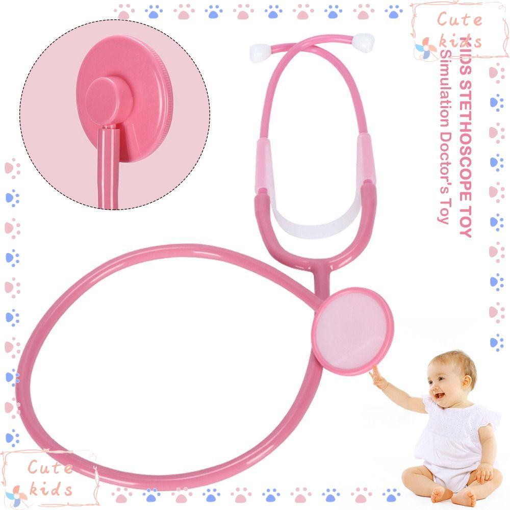 TPKSF98 Đồ chơi ống nghe trẻ em, Trò chơi cha mẹ và con cái nhiều màu sắc Mô phỏng Đồ chơi bác sĩ, Phụ kiện ống nghe nhựa giả DIY bằng nhựa Quà tặng