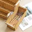 Giỏ đựng đồ có tay cầm bằng gỗ Giỏ sắp xếp màu nâu, Giỏ trưng bày hình chữ nhật họa tiết dệt sáng tạo Cửa hàng tại nhà Khách sạn
