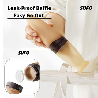 [SUFO] Bộ cho ăn tích hợp silicon cho bé, Thìa mì ăn liền cho trẻ sơ sinh, Đầu thìa siêu mềm, Thìa sữa đo, Thìa bóp bình sữa cho bé, 120ML, Di động