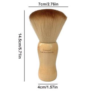 ELBBKG Fluffy Nail Art Dust Brush Tay cầm bằng gỗ tròn Dụng cụ làm sạch móng tay cho Salon mới