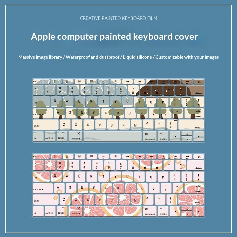 Miếng Lót Silicon Bàn Phím Macbook Pro Bảo Vệ Chống Bụi, Họa Tiết Hoạt Hình | KTAP - World of decals