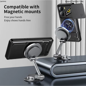 Giáp Xoay Ống Kính Trượt Funda Cho ZTE Nubia NEO 3 5G Ốp Lưng Vòng Từ Tính Dành Cho ZTE Nubia NEO 3 Ốp Lưng Có Thể Gập Lại Chân Đế Bao