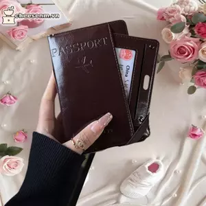 Cheenm Mới Retro Da Thẻ Hộp Đựng Hộ Chiếu Bao Ví Du Lịch Phụ Kiện Nam Nữ VN