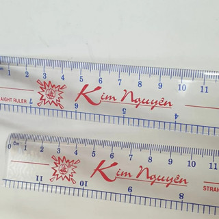 Combo 5 Thước Kẻ Mica Kim Nguyên 20cm/30cm – Thước Nhựa Cứng Dày 2mm, Số In Rõ Nét, Bề Mặt Láng Mịn