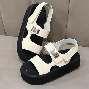 Sandal Nữ IGU đế cao 5cm và 2cm da mềm nhẹ chân hàng may sẵn quai ngang có khoen gương xinh xắn dễ phối đồ