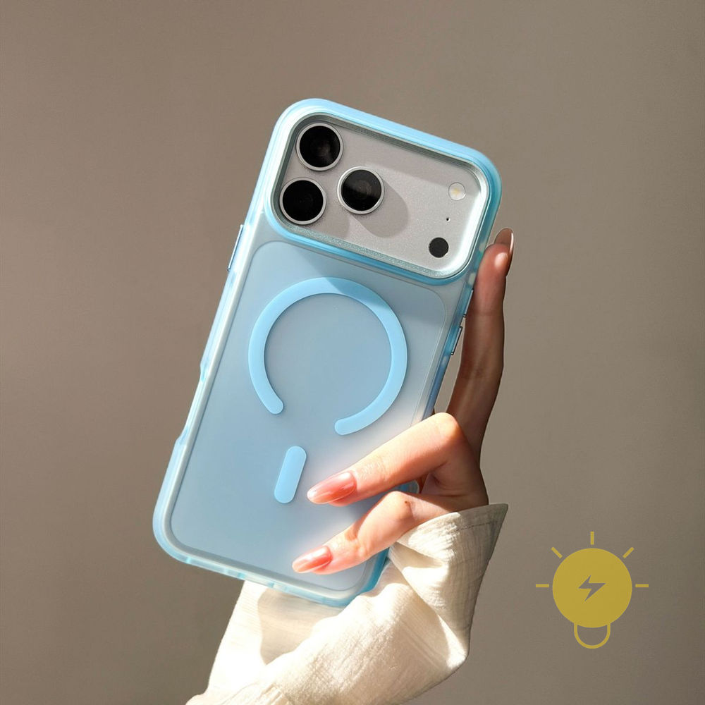 Phone Case For iPhone 17 Pro Max 16 15 14 13 TPU Matte Magnetic Transparent Aesthetic Korean Cute