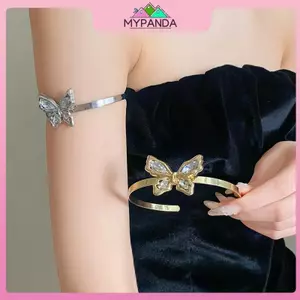 MYPANDA Có Thể Điều Chỉnh Bướm Trên Cánh Tay Mở Vòng Tay Cho Nữ Vòng Tay Vòng Tay Vòng Tay Tiệc Cưới Trang Sức Quà Tặng.