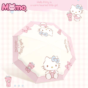 Ô gấp tự động di động đa năng hoạt hình Hello Kitty cho cả ngày nắng và mưa