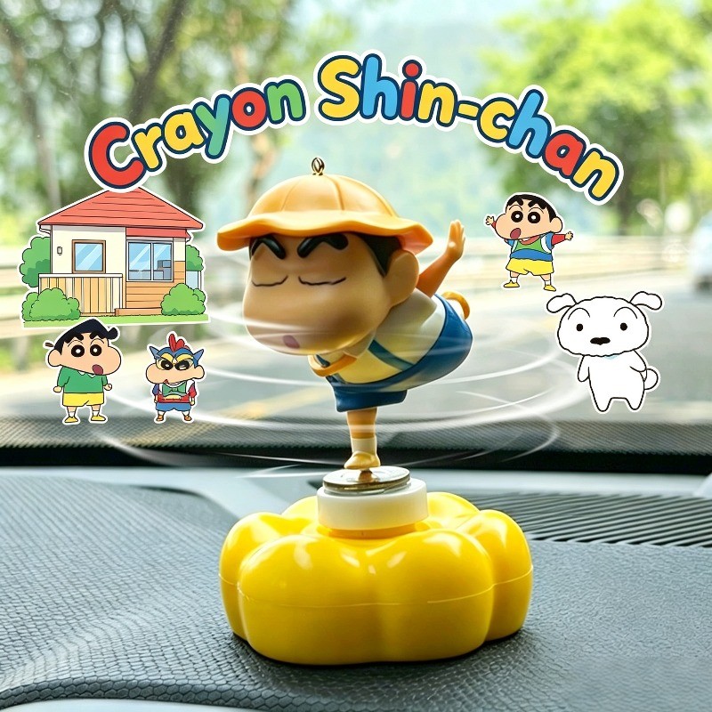 Vui Nhộn 360° Xoay Crayon Shin-Chan Nhân Vật Hành Động Trang Trí Nội Thất Ô Tô Đồ Chơi Phụ Kiện Ô Tô Mô Hình Búp Bê Trẻ Em Trang Trí Bàn Làm Việc
