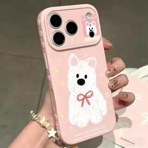 gấu con iPhone 17p trường hợp 16/15 mới 11/1213 sáng tạo 14 cá tính