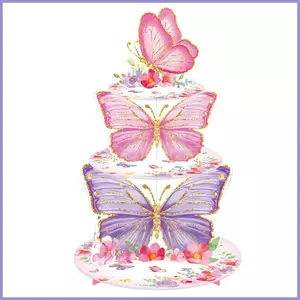 Bướm Trang Trí Sinh Nhật Đồ Dùng Dự Tiệc 3 Tầng Màn Hình Món Tráng Miệng Mùa Xuân Cupcake Đứng Cho Bé Trai mueadsyvn