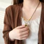 Merad Hổ Mắt Mặt Dây Chuyền Vòng Cổ Nữ Thiết Kế Retro Hai Lớp Xếp Chồng Áo Len Dây Xích Niche Cổ Phù Hợp Với