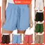 KIN Nữ Cotton Vải Lanh Quần Short Co Giãn Eo Xếp Ly Đi Biển Quần Short Dây Rút Thường Ngày Ống Rộng Quần Ngắn