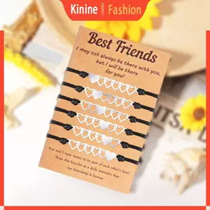 KIN 6 Chiếc Vòng Tay Trái Tim Có Thể Điều Chỉnh Phù Hợp Với Vòng Tay Cho Nữ Quà Tặng Ngày Của Mẹ