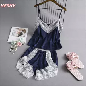 HFSHY Ren Nối Suspender Rời Quần Short Hai Mảnh Pyjama Dành Cho Nữ VN