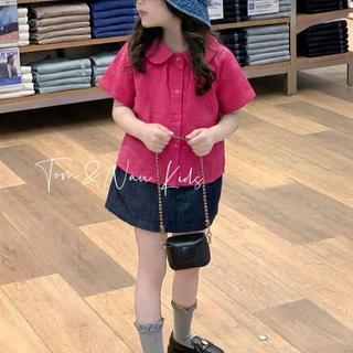A997-[DƯỚI 1M4] [tomnaukids] Áo sơ mi cổ bèo sen cho bé mặc hè cực xinh - Size 9-36Kg
