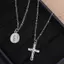 4 Cái / bộ - Hợp Thời Trang Cross Pearl Vintage Nhiều Lớp Hạt Vòng Cổ Dành Cho Nữ Quyến Rũ Cá Tính Cổ Phụ Kiện Trang Sức
