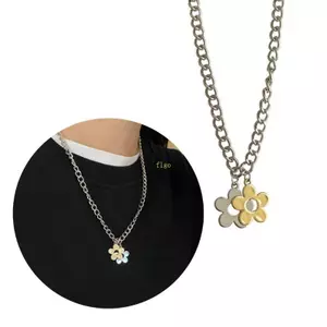 Flgo Hoa Mặt Dây Chuyền Dây Chuyền Hoa Nhỏ Chokers Dây Xích Dây Chuyền Bé Gái Nữ Trang Sức Hợp Kim Chất Liệu Dự Tiệc Phụ Kiện