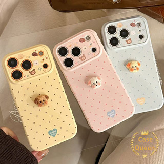 Ốp Lưng Tương Thích Cho Oppo A15 A16 A7 A31 A58 A60 A3 A3X A38 A5i A18 A35 A57 A77 A54 A17 Full Màn Hình Màu Chấm Bi Sang Trọng Cho Chó Bong Bóng Trái Tim