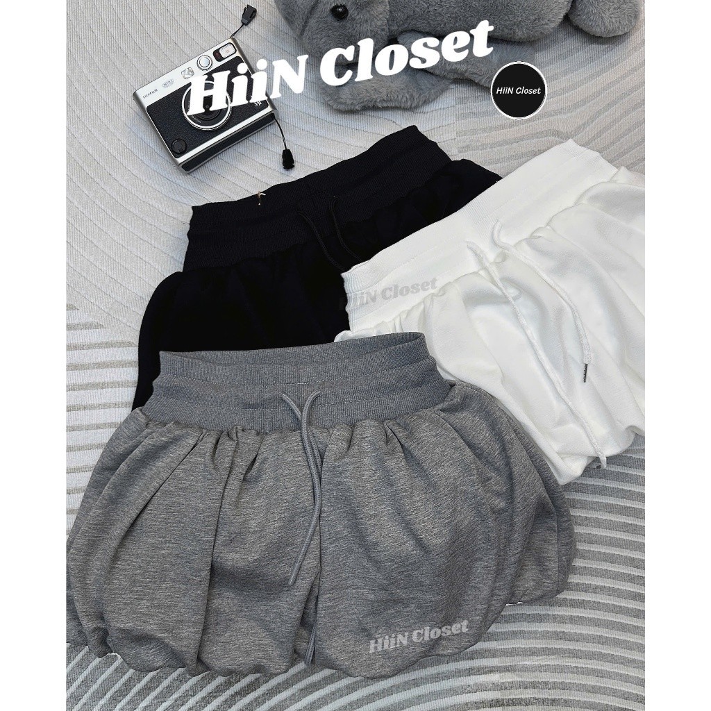 Quần váy Bí ngô chất nỉ 2 da ép mịn / Fom cạp cao ôm eo tôn dáng có dây rút HiiNClothing - 132