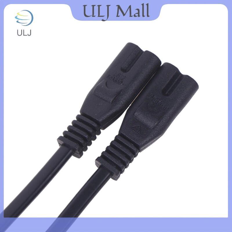 ULJ IEC 320 C8 2Pin Nam Đến 2 X C7 Nữ Y Chia Cáp Nguồn Khoảng 28CM IEC 320 C7 Đến C8 Dây Nối Dài C8 Cáp Nam Đến C7 Nữ.
