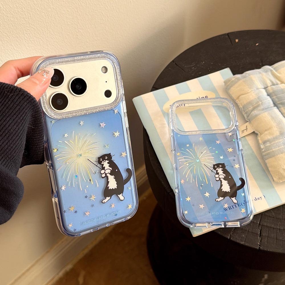 Ốp Lưng Cứng Tương Thích Với iPhone 13 14 14Pro 14ProMax 15 15Pro 15ProMax 16 16Pro 16ProMax 17 17Pro 17ProMax Ốp Họa Tiết Mèo Đen