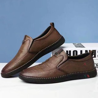 Giày Da Nam Công Sở Nam Giày Da Thông Thường Chống Trơn Trượt Thoáng Khí Đế Mềm Da Nam Giữa @ -