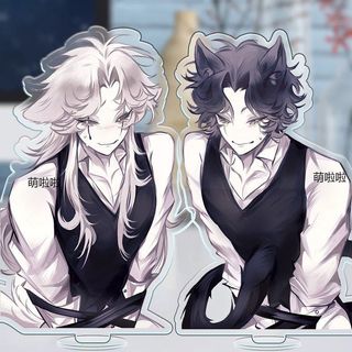 Pierrot Harlequin Đứng Anime Móc Khóa The Freak Circus Nam Móc Chìa Khóa Cho Nữ Hoạt Hình Hình Acrylic Móc Khóa Mặt Dây Chuyền Quà Tặng