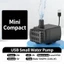 Máy bơm thu nhỏ USB 5V có độ ồn thấp hàng đầu cho bể cá Tính năng chìm Khả năng hút đáy để sử dụng tại nhà