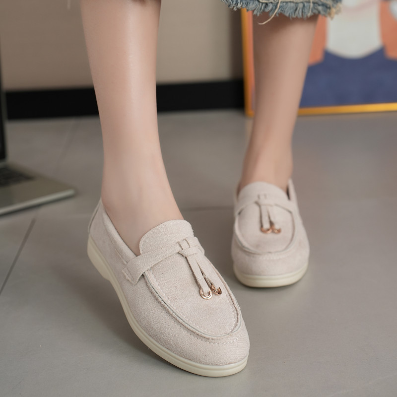 Thời Trang Đơn Giản Thoải Mái Chống Trơn Trượt Nhẹ Đa Năng Giày Đế Bằng Nữ Mặc Thường Ngày