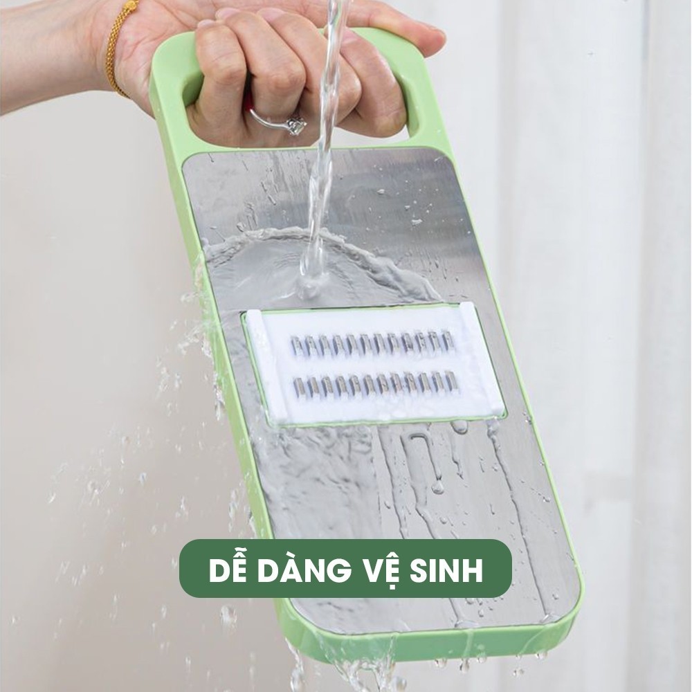 Nạo Rau Củ, Bộ Nạo Rau Củ Quả Đa Năng Tích Hợp 5 Lưỡi Nạo Bảo Vệ Tay Cầm Tiện Lợi