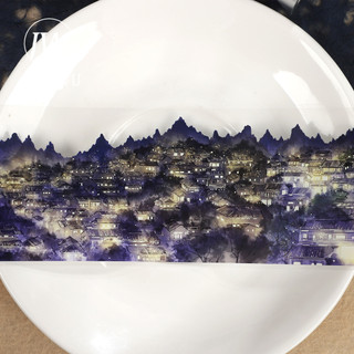 JIANWU 65mm * 5m Vintage Đèn Lồng Tháp Ánh Sáng Nhà Vật Liệu Phong Cảnh Cắt Băng Thêu Sò PET Sáng Tạo Tạp Chí Văn Phòng Phẩm