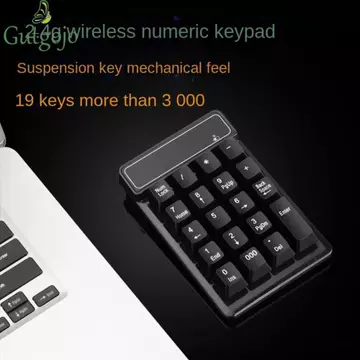 Bàn phím số không dây GUTGOJO 2.4G, Bàn phím nhỏ Bluetooth máy tính chống nước 19 phím, Bàn phím có dây cảm giác cơ học di động Bàn phím số USB Mini Đồ dùng kế toán
