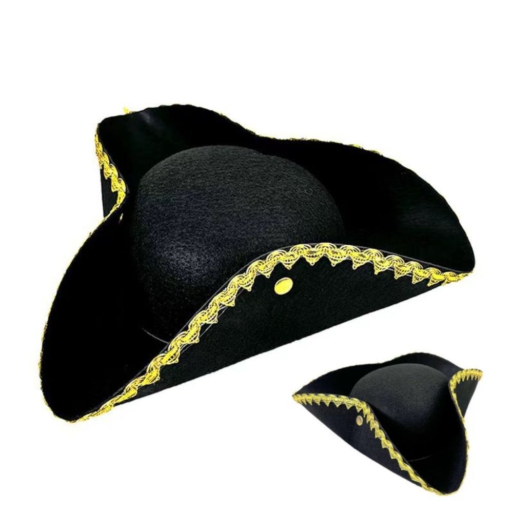 LACYES Cosplay Mũ Cướp Biển, Mũ Jack Hiệu Suất Sân Khấu Mũ Đội Trưởng, Lễ Hội Nón Ngộ nghĩnh Dress Up Mũ Tricorn Phụ Kiện Trang Phục