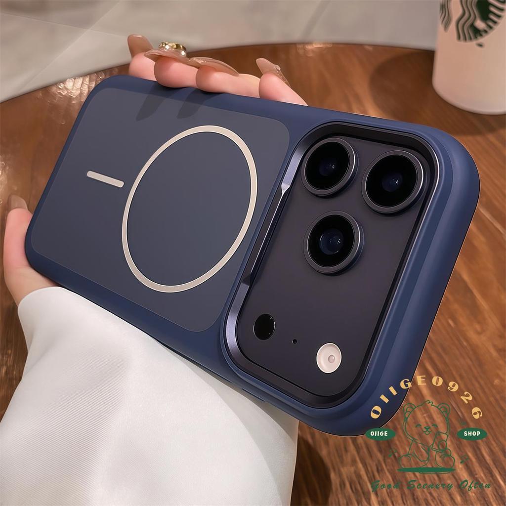 【 Ốp lưng iPhone17 】 Vỏ điện thoại từ tính hình dạng lỏng màu cam iphone17 Pro Max cho vỏ iPhone Vỏ mềm silicon TPU chống sốc