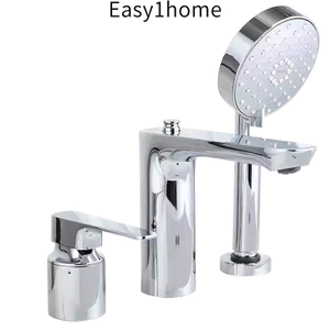 Vòi tắm Kohler toàn đồng K-72330T, bộ vòi ba lỗ bên, nước nóng lạnh, vòi sen Leo