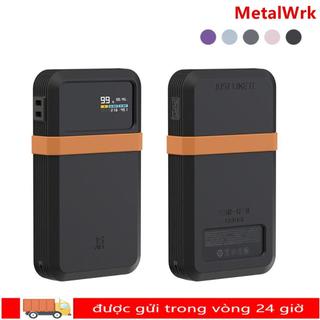 METALWRK Bảo vệ, Silicone màu trơn mềm, Vỏ bảo vệ chống sốc di động chống bụi cho CUKTECH 15 Power Bank Air 15000 100W Du lịch