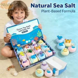 Đồ chơi bom tắm 12 gói NKSFX, Spa đổi màu, quà tặng đồ chơi chủ đề đại dương cho bé mùa hè