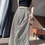 Retro Sọc Tencel Linen Phù Hợp Với Quần Nữ Thiết Kế Ice Silk Cotton Vải Lanh Quần Thẳng Thường Ngày Yamamoto Quần 5.12