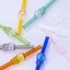 Hoạt Hình Dingdang Mèo Hình Ống Hút Thủy Tinh Màu Sáng Tạo Cao Borosilicate Thủy Tinh Chịu Nhiệt Uống Ống Hút Thẳng RJ21